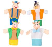 Set Marionetas Los tres cerditos 25 cm Cucu Show