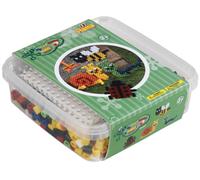 Set Maxi beads y pegboards con caja de plástico Bichos