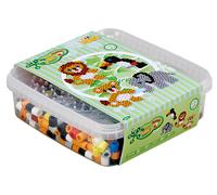 Set Maxi beads y pegboards con caja de plástico Jungla