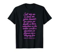 Set Me As A Seal On Your Heart Canción De Cantares 8:6 Biblia Dios Camiseta