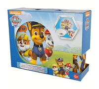 Set vajilla infantil de plato, cuenco y taza de cerámica en caja de regalo de La Patrulla Canina