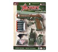 Set militar con pistola con proyectiles de espuma