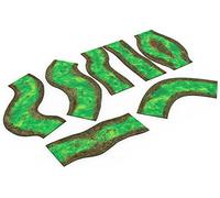 Set Modular 2D de río Compatible con Warmachine & Hordes, Warhammer Age of Sigmar, Warhammer 40k, Star Wars Legion - Tóxico - 7 Piezas