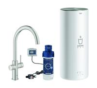 Grohe Red Duo grifo mezclador y caldera tamaño L, caño C, 30079DC1, Color: súper acero