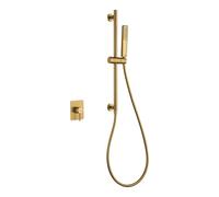 Set Monomando Empotrado 1 Vía Firenze Con Mango Oro Cepillado Imex