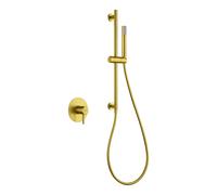 Set monomando empotrado 1 vía Monza con mango oro cepillado Imex