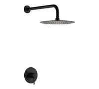 Set monomando empotrado 1 vía Monza con rociador negro mate Imex