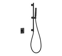Set monomando empotrado 1 vía Toscana con mango negro mate Imex