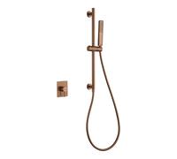 Set Monomando Empotrado 1 Vía Toscana Con Mango Oro Rosa Cepillado Imex