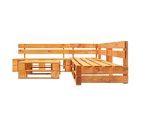 Set muebles de palés de jardín 4 pzas madera marrón miel vidaxl
