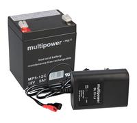 Set Multipower Batería De Plomo MP5-12C Pb 12V 5Ah + Cargador