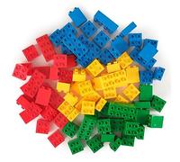 Set n.° 1 de Ladrillos Big Briks para Construir - 84 Piezas - Compatible con Todas Las Grandes Marcas - Tacos Grandes - Azul, Verde, Rojo, Amarillo