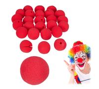 Relaxdays Set de 250 narices rojas de payaso rojo