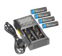 SET Nitecore D2 Cargador + 4x 14500 AA Batería Solar LiFePO4 3,2V 600mAh