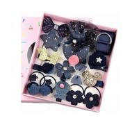 Set Of 18 Pcs Hair Clips Rubber Bands for Girl Child Cufflinks Ornament