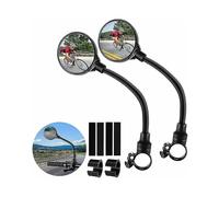 Set Of 2 Bike Mirrors for Handlebar, Retro Bike Handlebar Mirror 360 Adjustable, Electric Scooter Mirror, Mirror Bezel for Mountain Bike, Road Bike, R