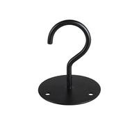 Set of 2 Black Ceiling Hooks for Hanging Plant Baskets, Wind Chimes, String Lights, Bird Cages, Christmas Ornaments, Garden Ornaments