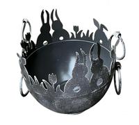 Set of 2 Cute Bunny Garden Pots Shabby Chic Lead Iron Planters Rabbit Theme Gift for Women Mom Unique Metal Vases for Living Room Bedroom Decoration(Vintage Lead Color)