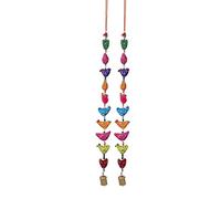 Set of 2 Indian Traditional Door Hanging 10 Fabric Birds Tota String with Bell Festival Christmas New year Decorations for Home Wall Temple Bedroom Kids Room Home Decor Gifting(Size :-19" Approx)
