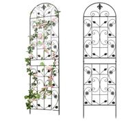 Set of 2 Metal Garden Trellis for Climbing Plants, Decorative Wire Trellis Panels for Tall Outdoor Plant Support, Vegetables, Vines, Flowers,(C)