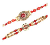 Set of 2 Rakhi for Brother Rakhi Thread for Bhai Bhabhi Bhaiya and Bhatiji veera Rakhi Raksha Bandhan Rakhi Set Dora Bracelet Kalwa with gift Pack for Brother Sister Indian Traditional