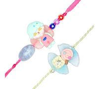 Set of 2 Rakhi for Brother Rakhi Thread for Bhai Bhabhi Bhaiya and Bhatiji veera Raksha Bandhan Rakhi Set Dora Bracelet Kalwa with gift Pack for Brother Sister Indian Traditional Festival Rakhi