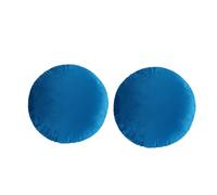 Set of 2 Simulación de Cojines Redondos de Color Sólido, Fundas Redondas para Decoración del Hogar, Funda de Almohada de Terciopelo Cálido y Suave (Sapphire Blue)