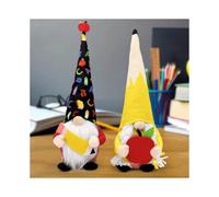 Set of 2 Teacher Appreciation Swedish Gnomes Gift Back to School Apple Pencil Plush Handmade Dolls