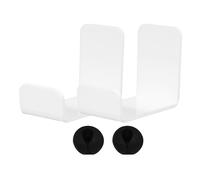Set of 2 wall-mounted headphone stands for storage