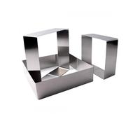 Set Of 3 Cake Molds Rings, Square Mousse Mold Stainless Steel Cake Ring Non-stick Dessert Ring Past