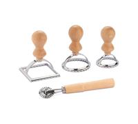 Set of 3 cutters with rollers for cutting homemade wonton noodles