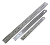 Set of 3 Metal Rules 12",8", 6" Stainless Steel Metric Imperial Dual Marking Ruler