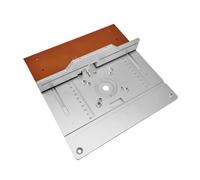 Set of 3 Router Table Insert Plate Aluminum Alloy Wood Milling Flip Board Trimming Machine Engraving Auxiliary Tool Woodworking Benches (Silver)