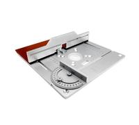 Set of 3 Router Table Insert Plate Aluminum Alloy Wood Milling Flip Board Trimming Machine Engraving Auxiliary Tool Woodworking Benches (Silver)