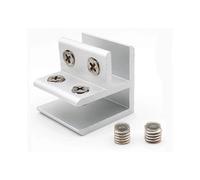 Set Of 4 90 Glass Clamps for Fixing Glass On Two Sides for Shower Panels, Shower Tables And Panels 10 To 12 Mm - Ri