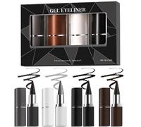 Set of 4 Quick-Dry Liquid Eyeliner, Waterproof Smudge-Proof Formula, Ultra-Fine Precision Tip, Stylish Women's Makeup Essential, Ideal for Outdoor Travel, Gatherings, Daily Wear