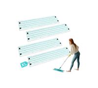 Set of 4 replacement microfibre covers for flat mop, compatible with the Leifheit Clean Twist / Combi XL Micro Duo mop