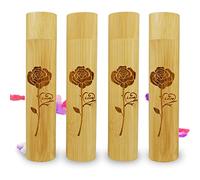 Set of 4 Small Bamboo Scattering Urns Tube for Human Ashes, Eco & Biodegradable Friendly Bamboo Spreading Cremation Tube Urn for Male Female Child Pet Ashes