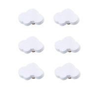 Set Of 6 Cartoon Shaped Soft Rubber Drawer Knobs for Kids Girls Boys Cupboards Toys Bookshelf (cloud