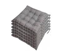 Set Of 6 Chair Pads 40x40, Decorative Cushion Chair Cushion Garden Cushions 12 Stitches In One Different Patterns, Polyester (a)-in Stock-good