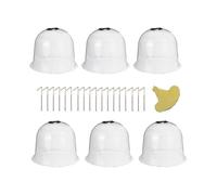 Set Of 6 Reusable Plastic Dome Protective Bells for Cold / Hot Garden Soil