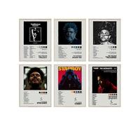 Set of 6 The Weeknd Posters, Covers, Music Posters, The Weeknd Album Cover Pattern, Art Decoration, Print 20 x 25 cm