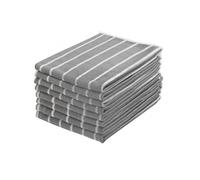 Set Of 8 Bamboo And Microfibre Tea Towels, Lint-free Kitchen Towels, Cleaning Towels 65x45cm, Grey