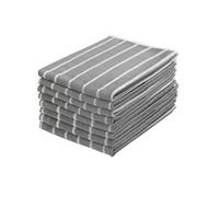 Set Of 8 Bamboo And Microfibre Tea Towels, Lint-free Kitchen Towels, Cleaning Towels 65x45cm, Grey
