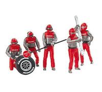 Set Of Figures, Mechanics, Carrera Crew Rojo Espacio Coche Accesorios Autopiste