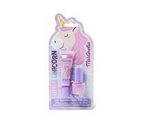 Set of lip gloss and nail paint for children, unicorn