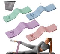 Set of Non-Slip Fabric Bands for Strength Training, Incluye Bolsa de Almacenamiento.Muscle Building, Leg Training, Yoga, Pilates, Home Fitness (9)