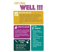 Set of Office Safety Posters, Sick Policy & Hygiene Notice Bundle, Workplace Health Compliance Kit(Framed,16x24inch(40x60cm))