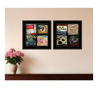 Set Of Two At The Movies Black Framed Print Wall Art