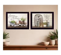 Set Of Two Choose Joy Black Framed Print Wall Art
